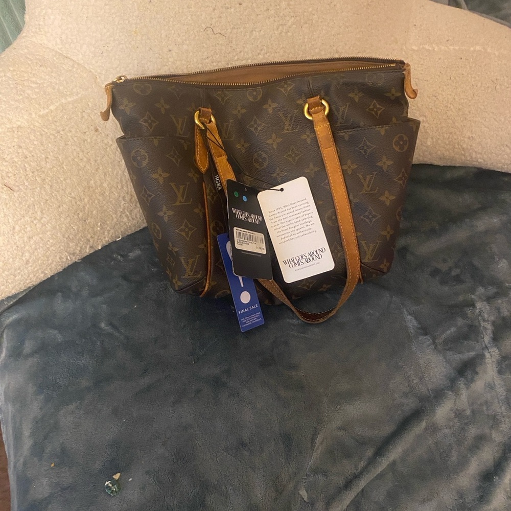 Chic Brown Monogram Tote Bag - image 1